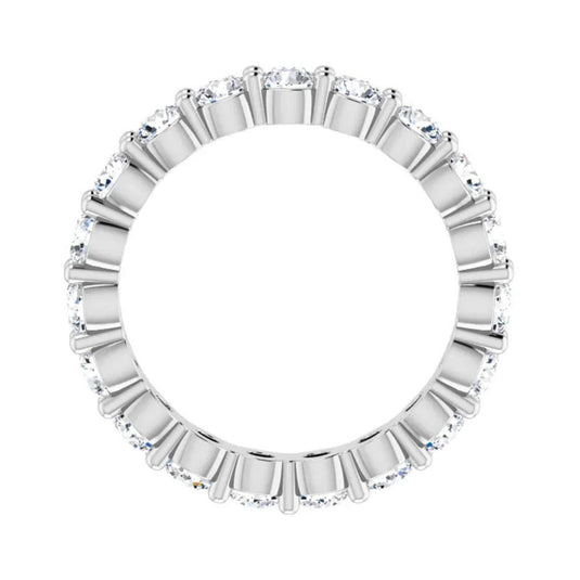 Natural Diamond Eternity Band for Women White Gold Top View 2