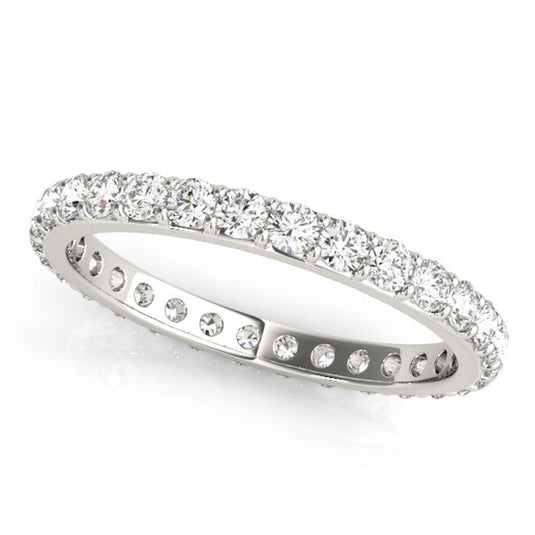 Round Cut Diamond Eternity Band White Gold