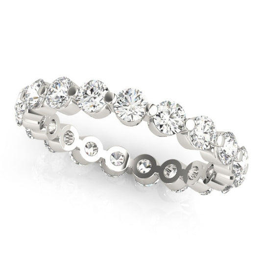 Round Diamonds Eternity Band White Gold