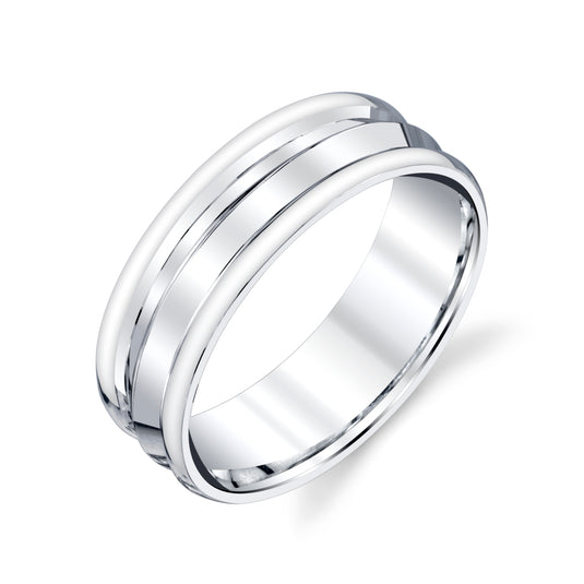 Comfort Fit Men's Polished Wedding Band